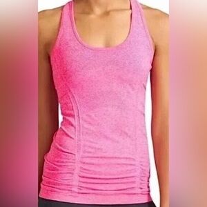 Bundle of 2- Athleta Chi Tank Top w/ Ruched‎ Sides Pink and Purple Size Small